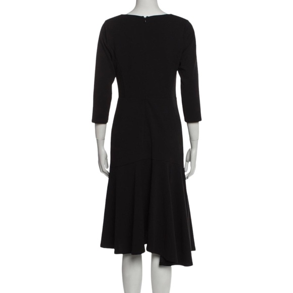 HALSTON HERITAGE | V Neck Midi Dress - Picture 3 of 7
